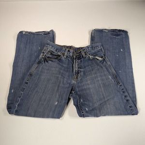 American Eagle Jeans Mens Size 29 X 30 Blue Distressed Bootcut Low Rise